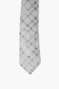 Burberry Grey Check Silk Tie