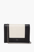 Céline Black/White Calfskin Frame Evening Clutch on Chain Bag