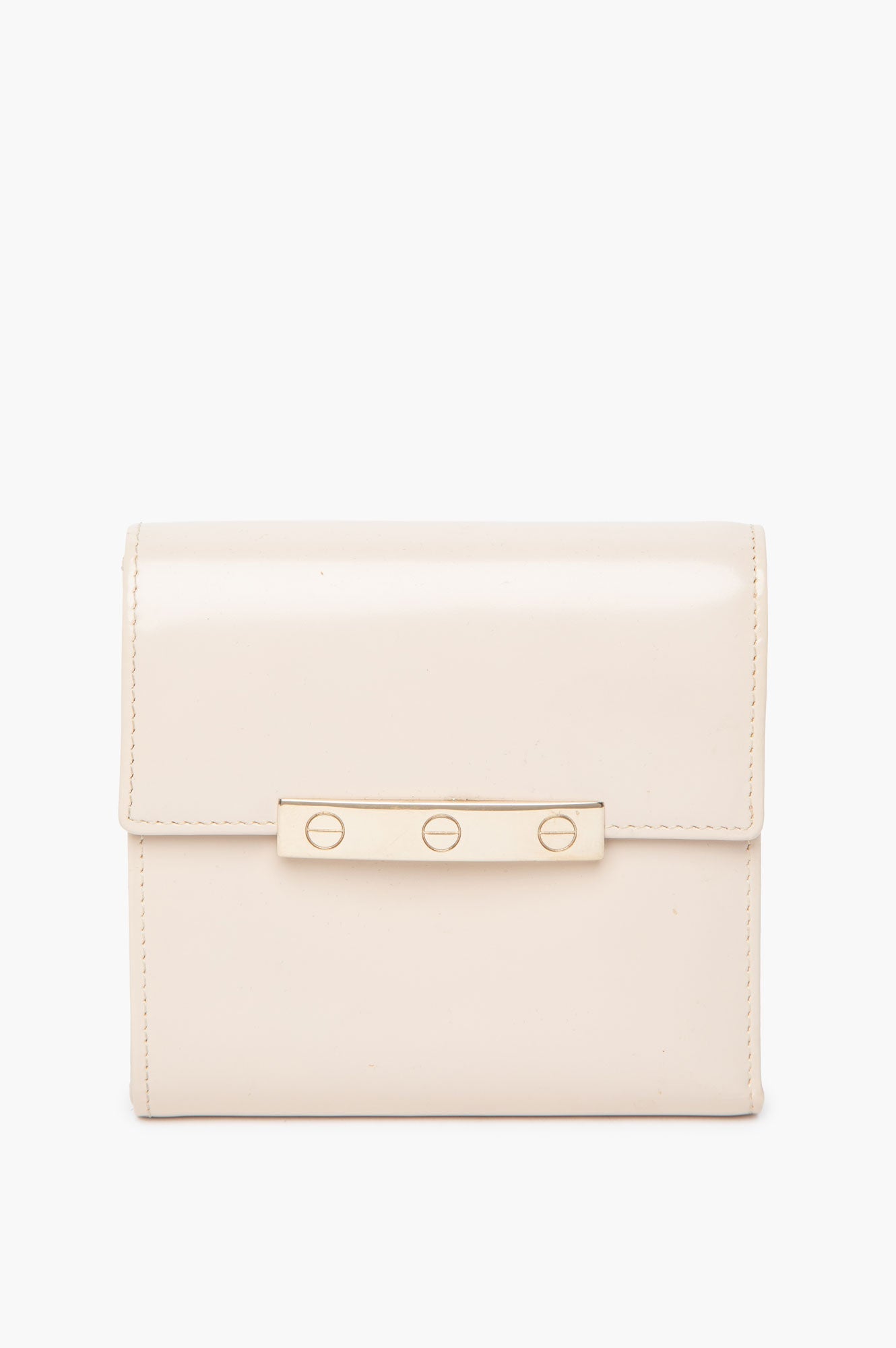 Cartier Ecru Calfskin Love Flap Wallet