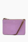 Celine Lilac/Brown/Ecru Lambskin Trio Bag