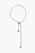 Chanel 10V Black Gold Tone CC Chain Belt