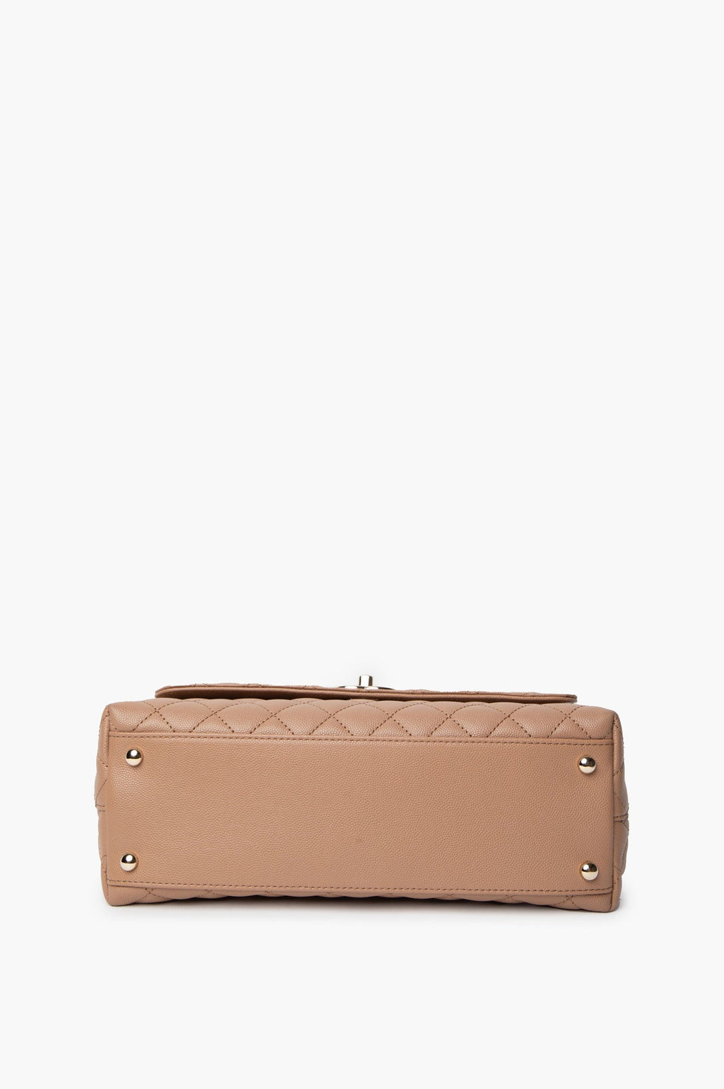 Chanel Beige Quilted Medium Coco Handle Bag
