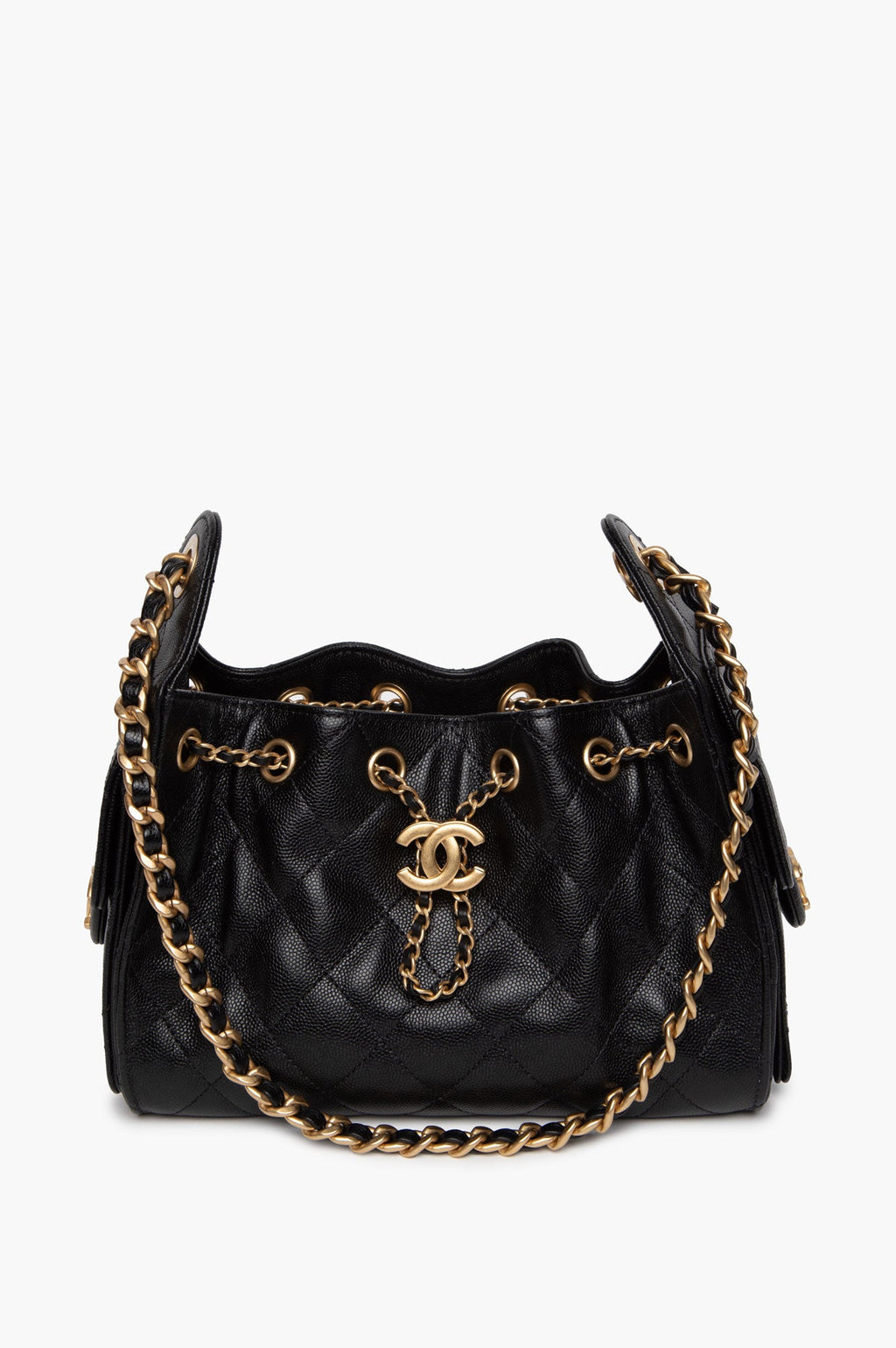 Chanel Black Quilted Caviar Mini 25 Bag