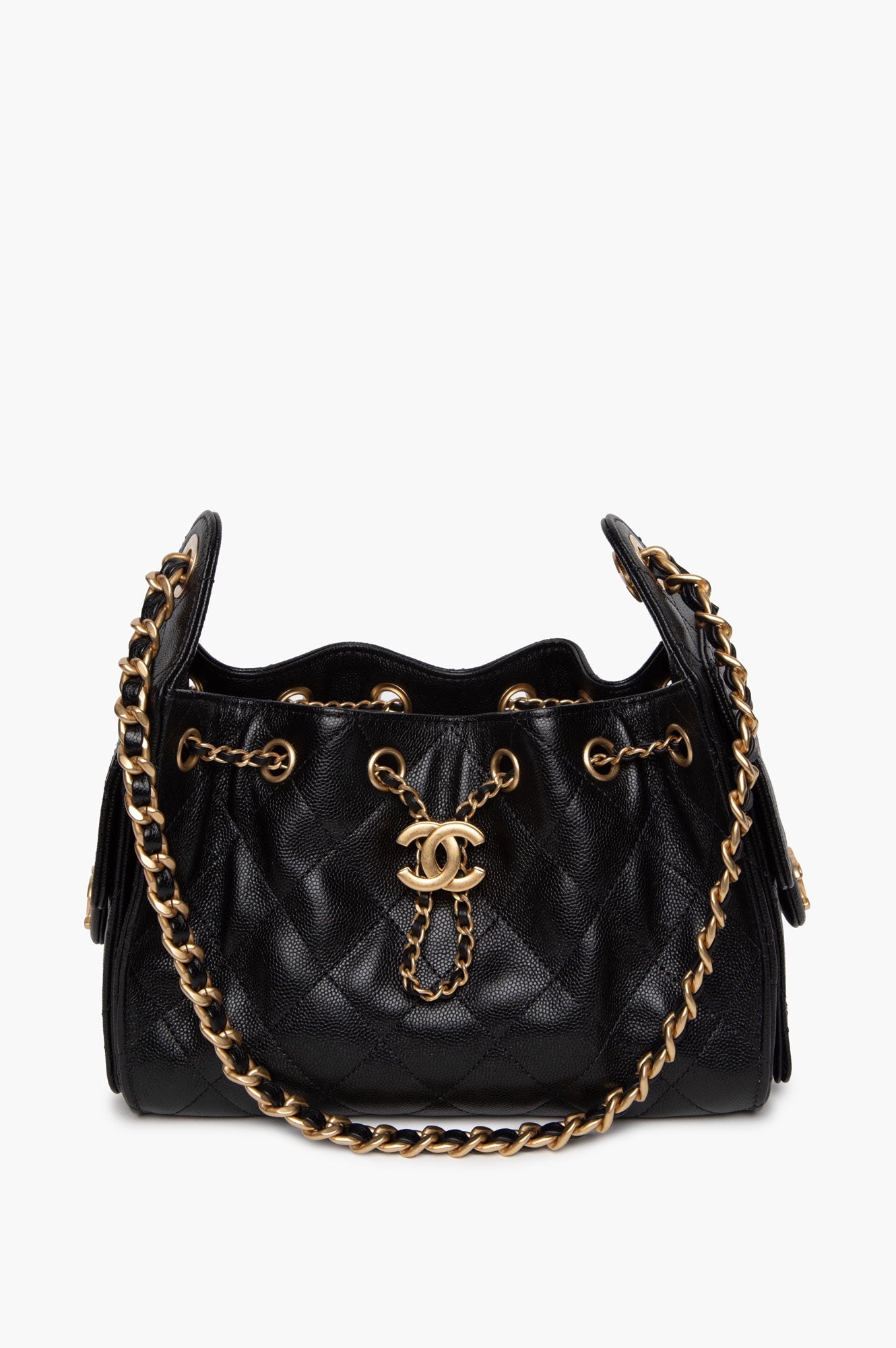 Chanel Black Quilted Caviar Mini 25 Bag