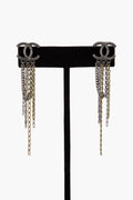 Chanel CC Multi Chain Tassel Drop Earrings
