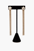 Chanel CC Star Fringe Drop Earrings
