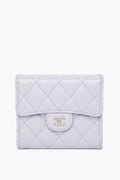 Chanel Light Purple Caviar Quilted Flap Card Holder Wallet