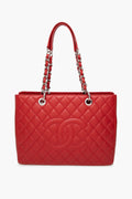 Chanel Red Caviar Grand Shopping Tote