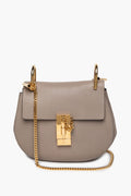 Chloé Small Taupe Grained Leather Drew Bag
