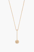 Christian Dior 18k Gold Diamond Mother-of-Pearl Rose des Vents Necklace