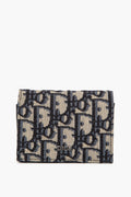 Christian Dior Blue Oblique Jacquard Wallet