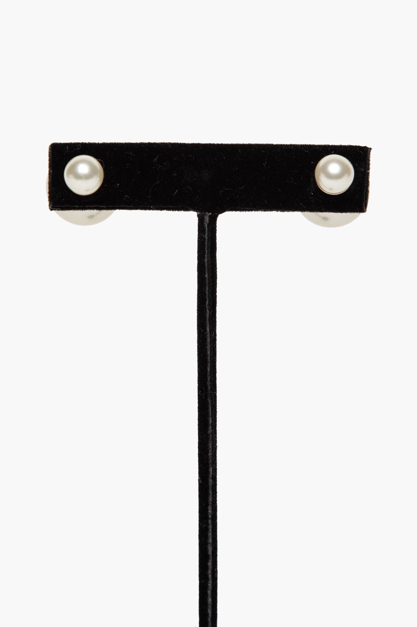 Christian Dior Faux Pearl Tribales Double Stud Earrings