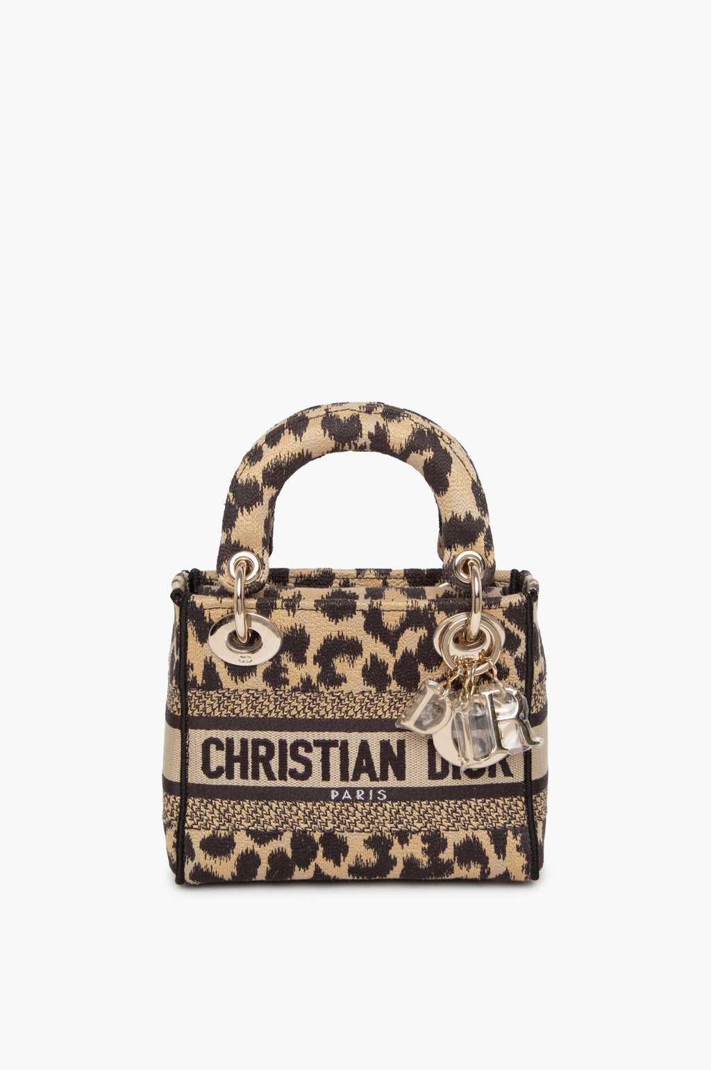 Christian Dior Mizza Embroidered Canvas Mini Lady Dior Bag