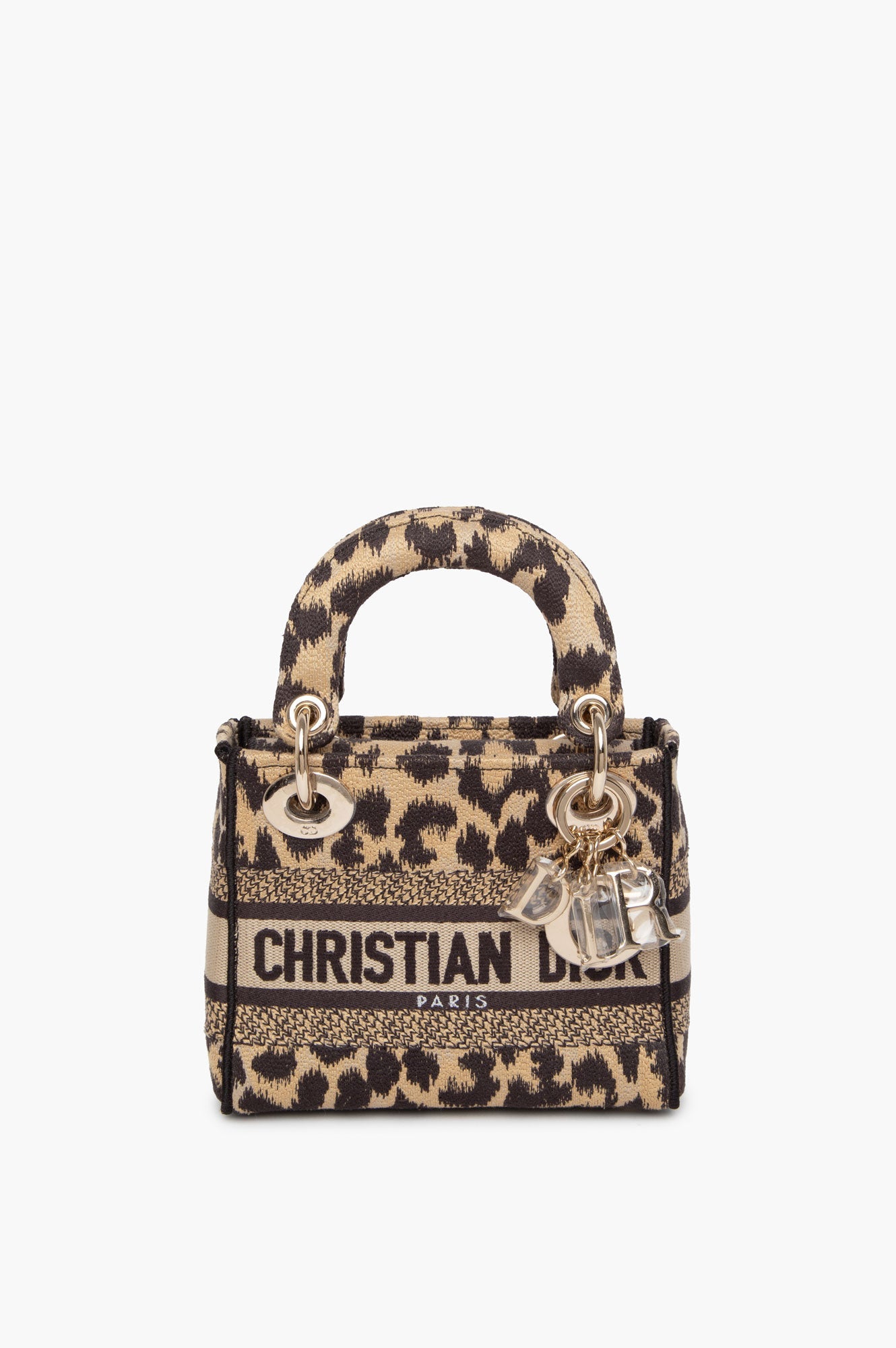 Christian Dior Mizza Embroidered Canvas Mini Lady Dior Bag