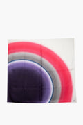 Christian Dior Purple-Pink Aura Print Silk Scarf