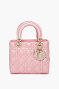 Christian Dior Small Melocoton Pearl Pink Cannage Lady Dior