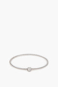 David Yurman 18K White Gold Pavé Diamond Bangle