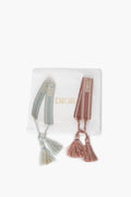 Embroidered Christian Dior Brown/Blue Bracelet Set