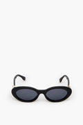 Fendi Black FF Diamonds FE40140U Oval Sunglasses