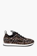 Fendi Tobacco Zucca Technical Fabric FFreedom Sneakers Size 38