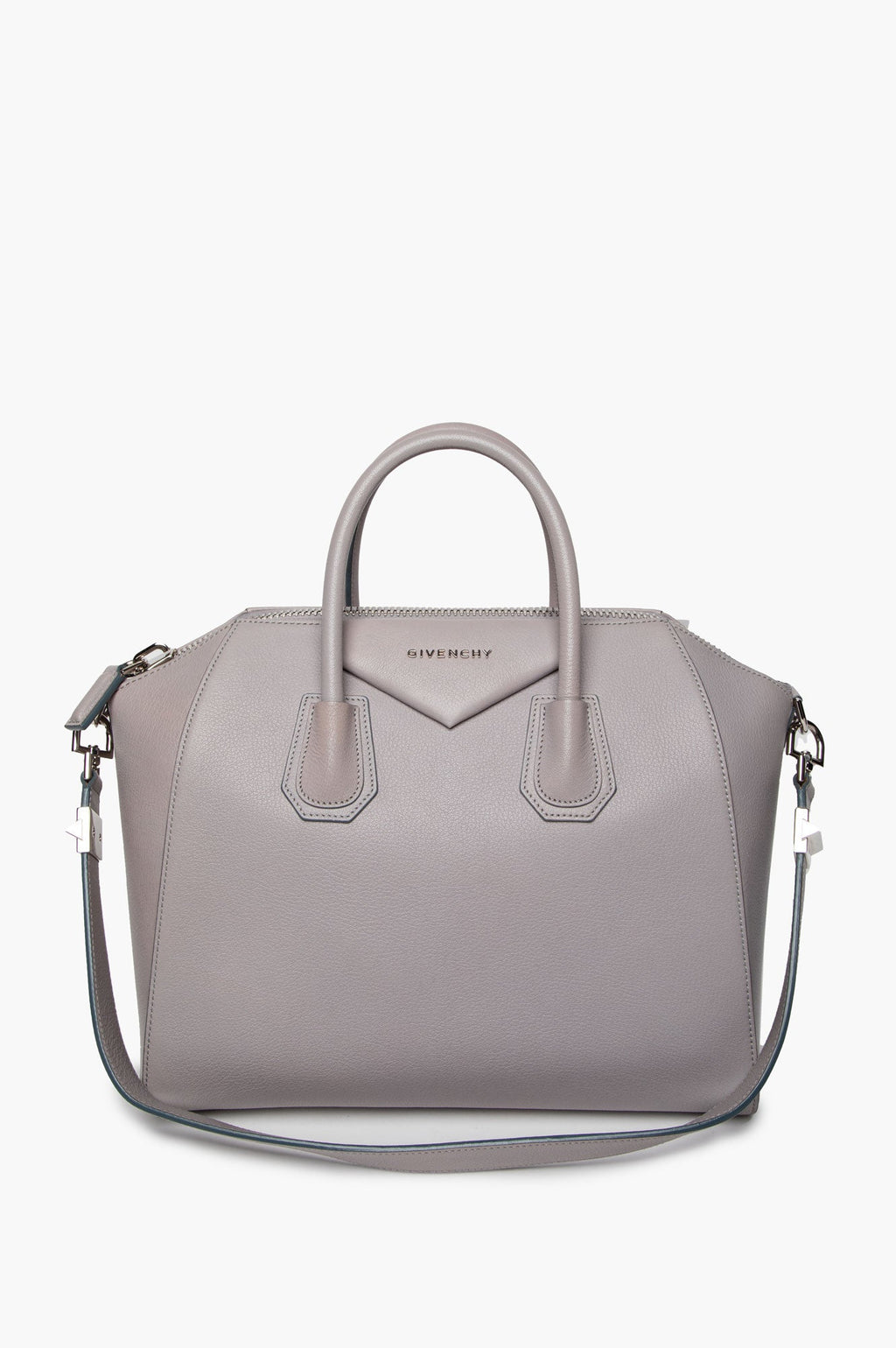 Givenchy Grey Grained Leather Medium Antigona Bag