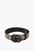 Gucci Black Buckle GG Marmont Belt Size 105 Mens