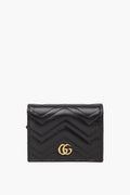 Gucci Black GG Marmont Card Case Wallet