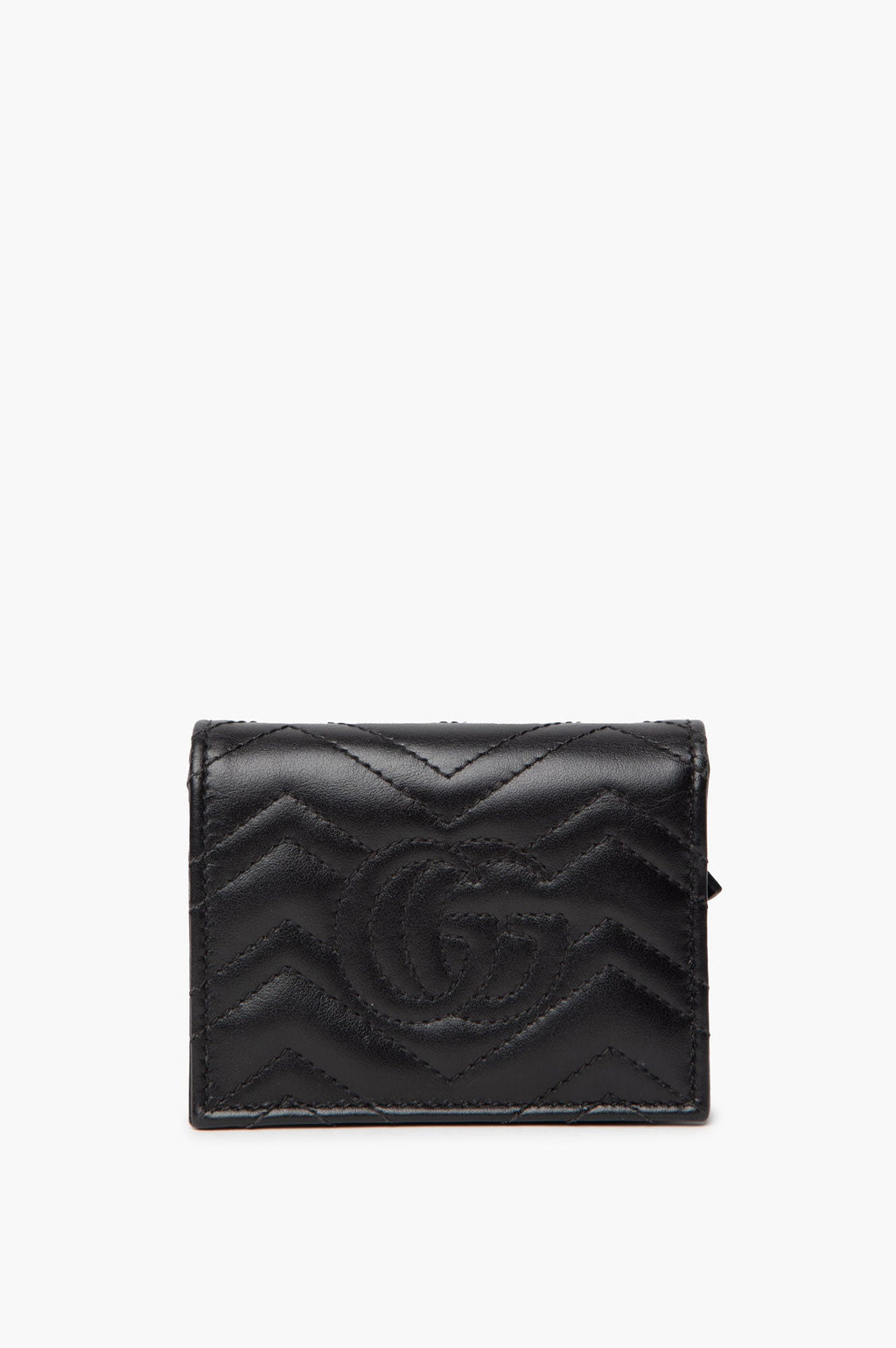 Gucci Black GG Marmont Card Case Wallet