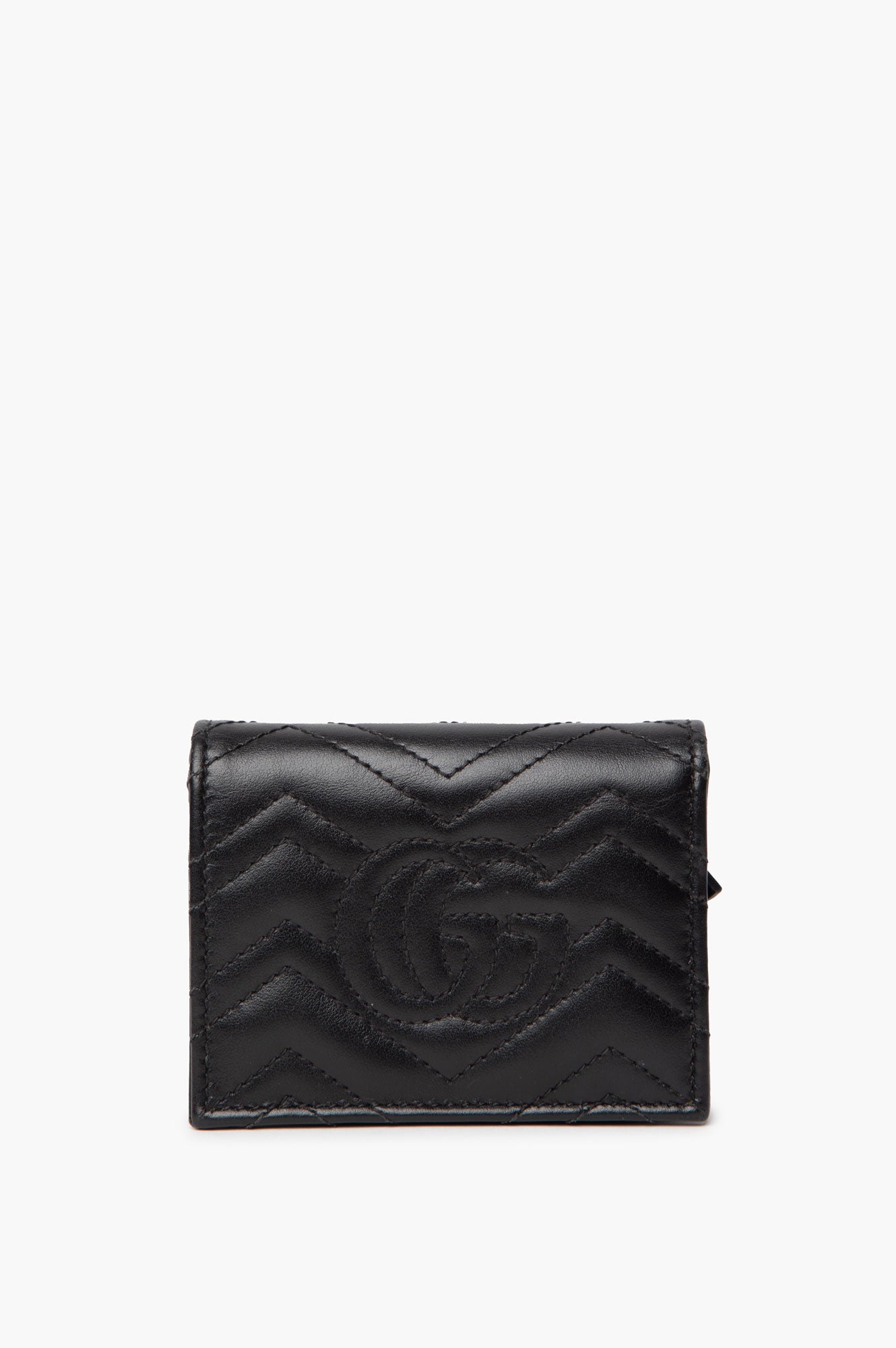 Gucci Black GG Marmont Card Case Wallet