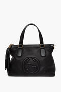 Gucci Black Pebbled Leather Soho Working Tote Bag