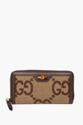 Gucci Camel/Ebony  GG Canvas Diana Wallet