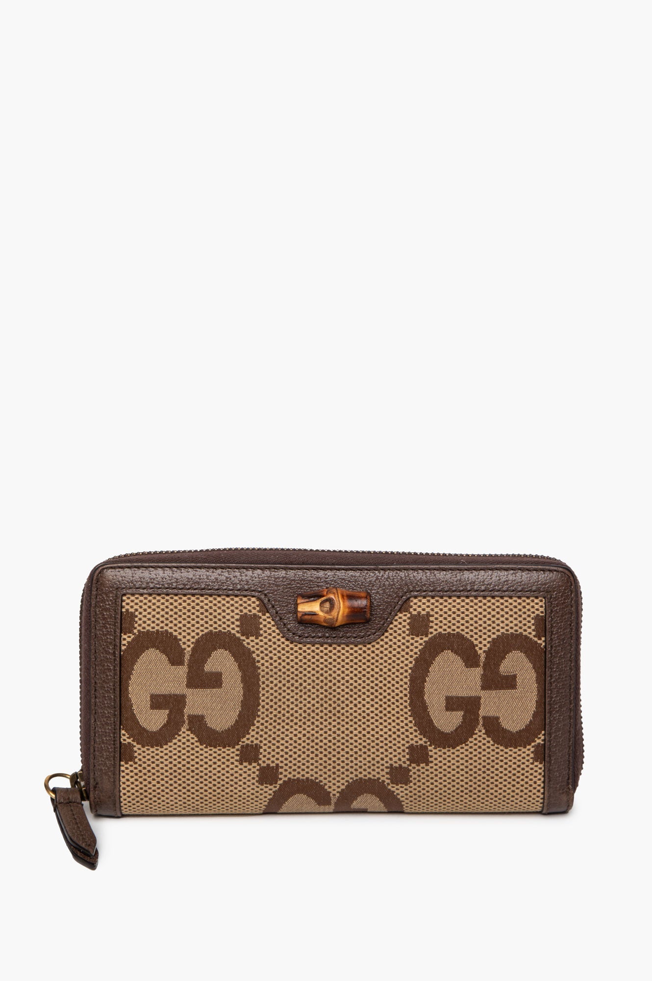 Gucci Camel/Ebony  GG Canvas Diana Wallet