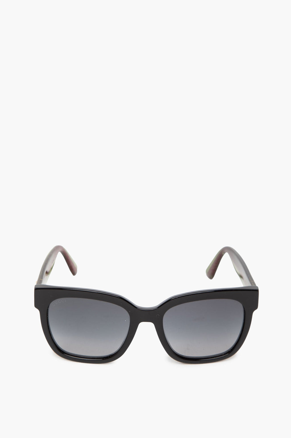 Gucci GG0034SN Black/Web Stripe Square Sunglasses