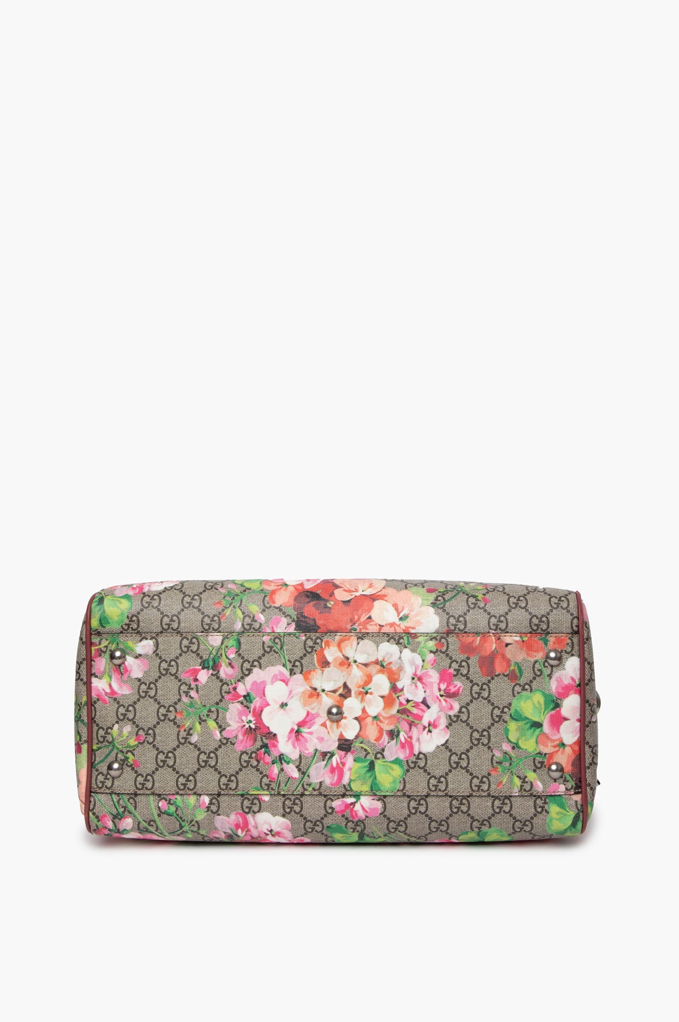 Gucci GG Supreme Blooms Medium Boston Bag