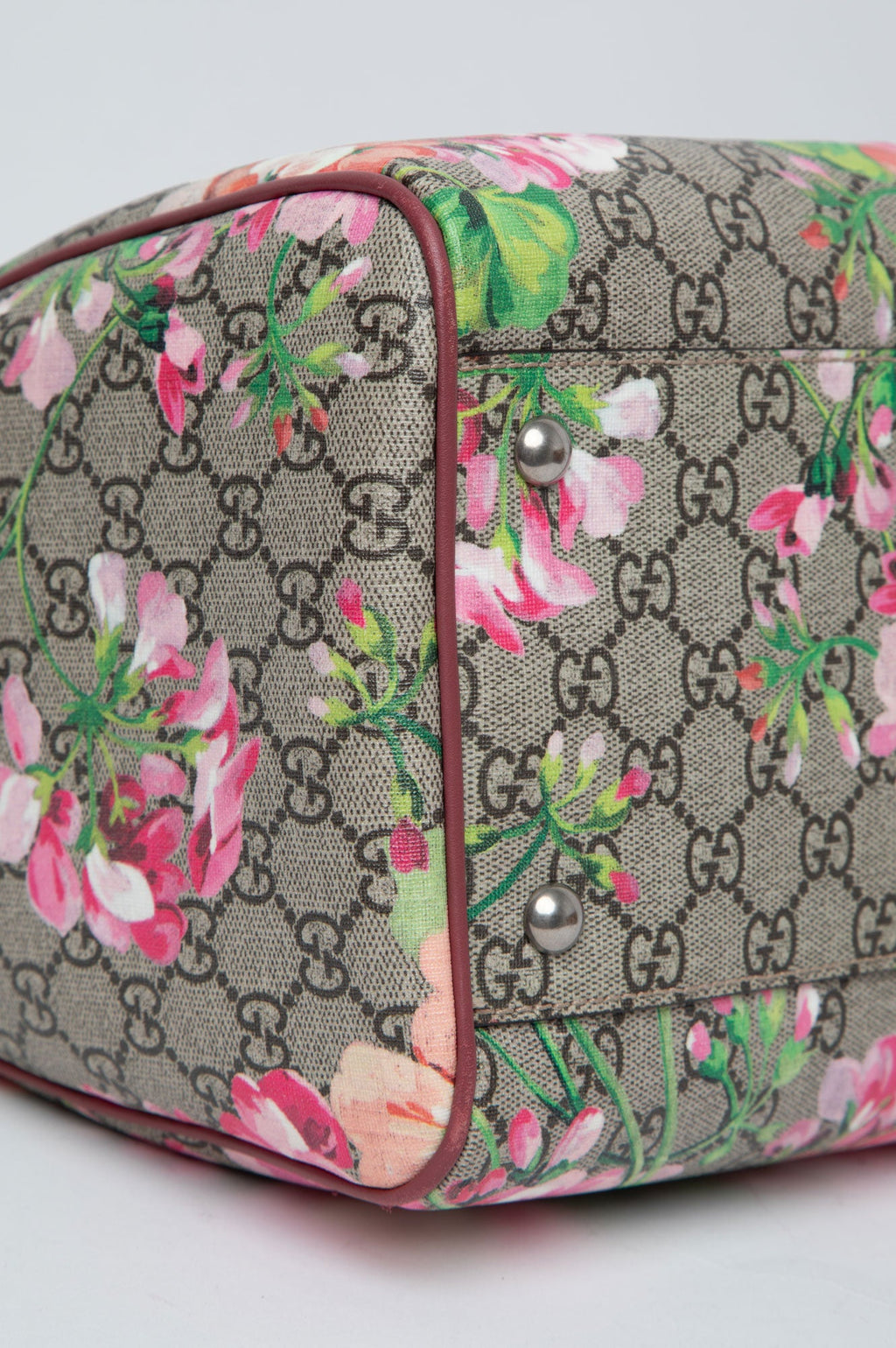 Gucci GG Supreme Blooms Medium Boston Bag