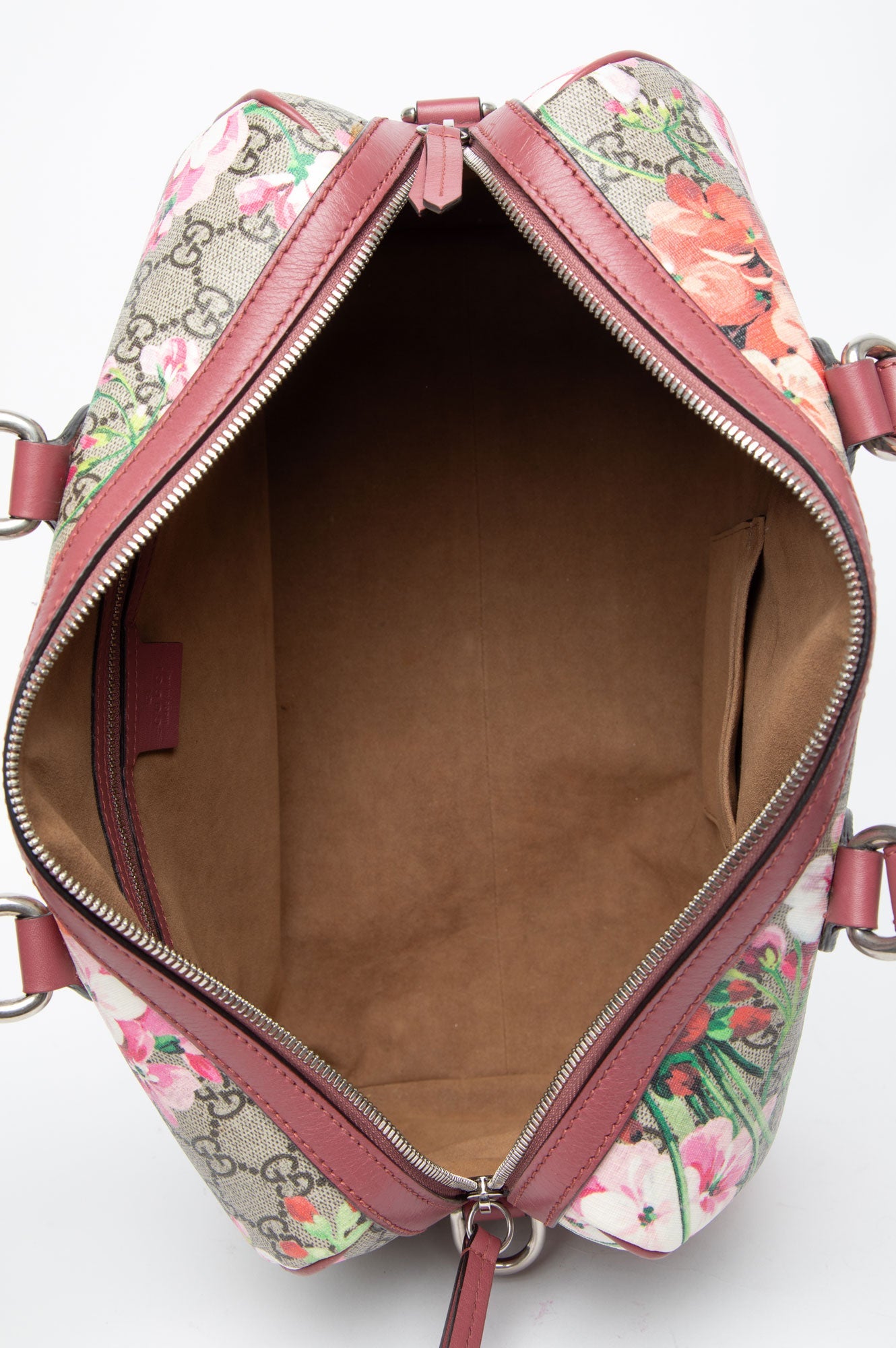 Gucci GG Supreme Blooms Medium Boston Bag