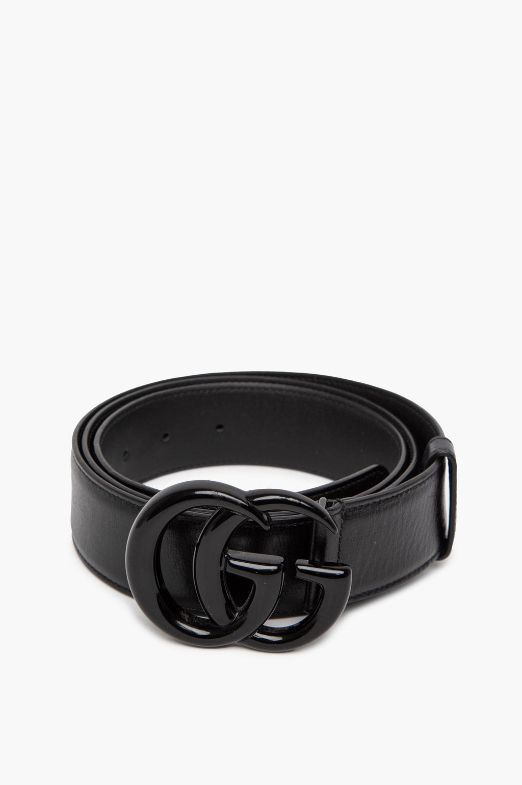 Gucci Marmont Black Leather Belt Size 110 Mens