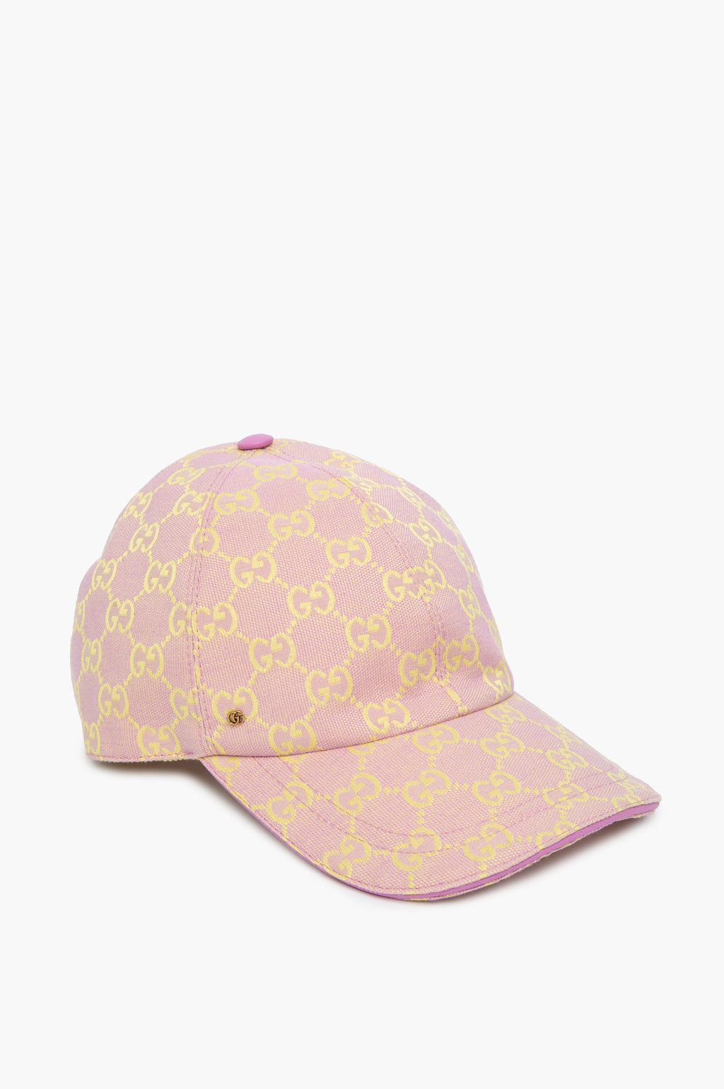 Gucci Pink Monogram Hat Size M