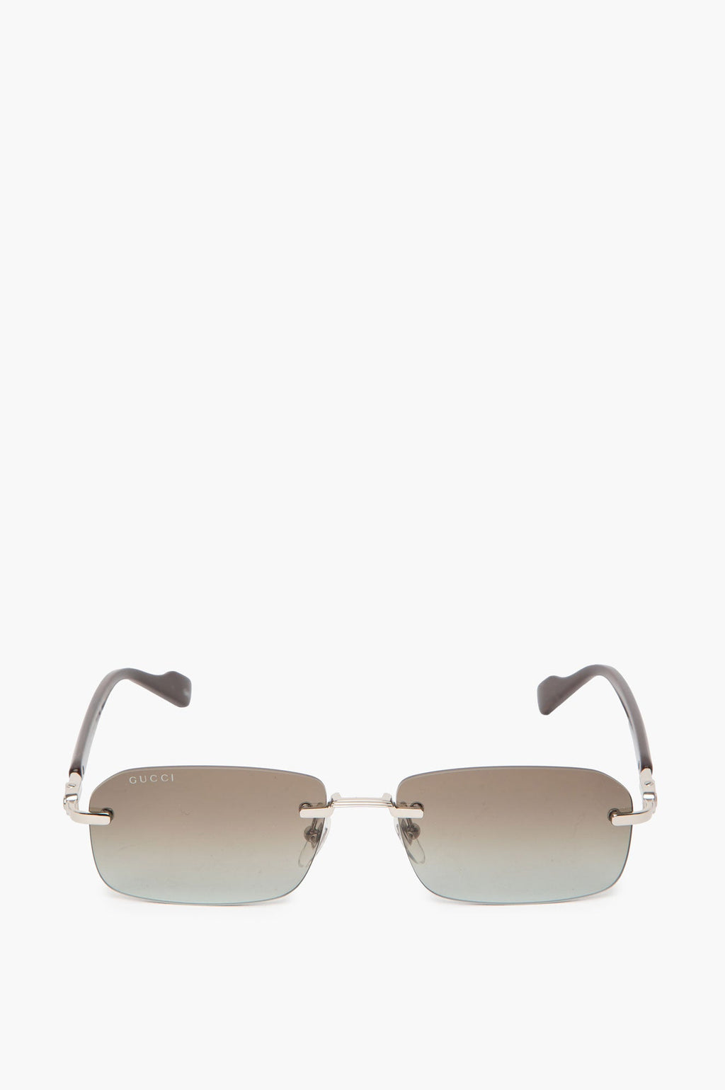 Gucci Rectangular Rimless Sunglasses