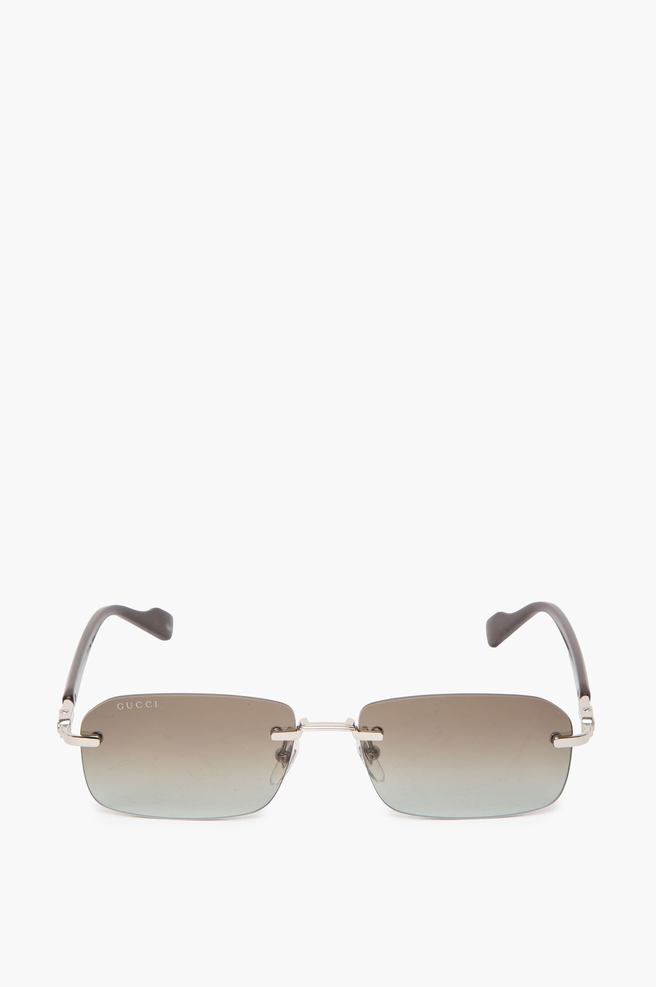 Gucci Rectangular Rimless Sunglasses