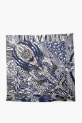 Hermès Blue/White Silk Kawa Ora Print Scarf 90cm
