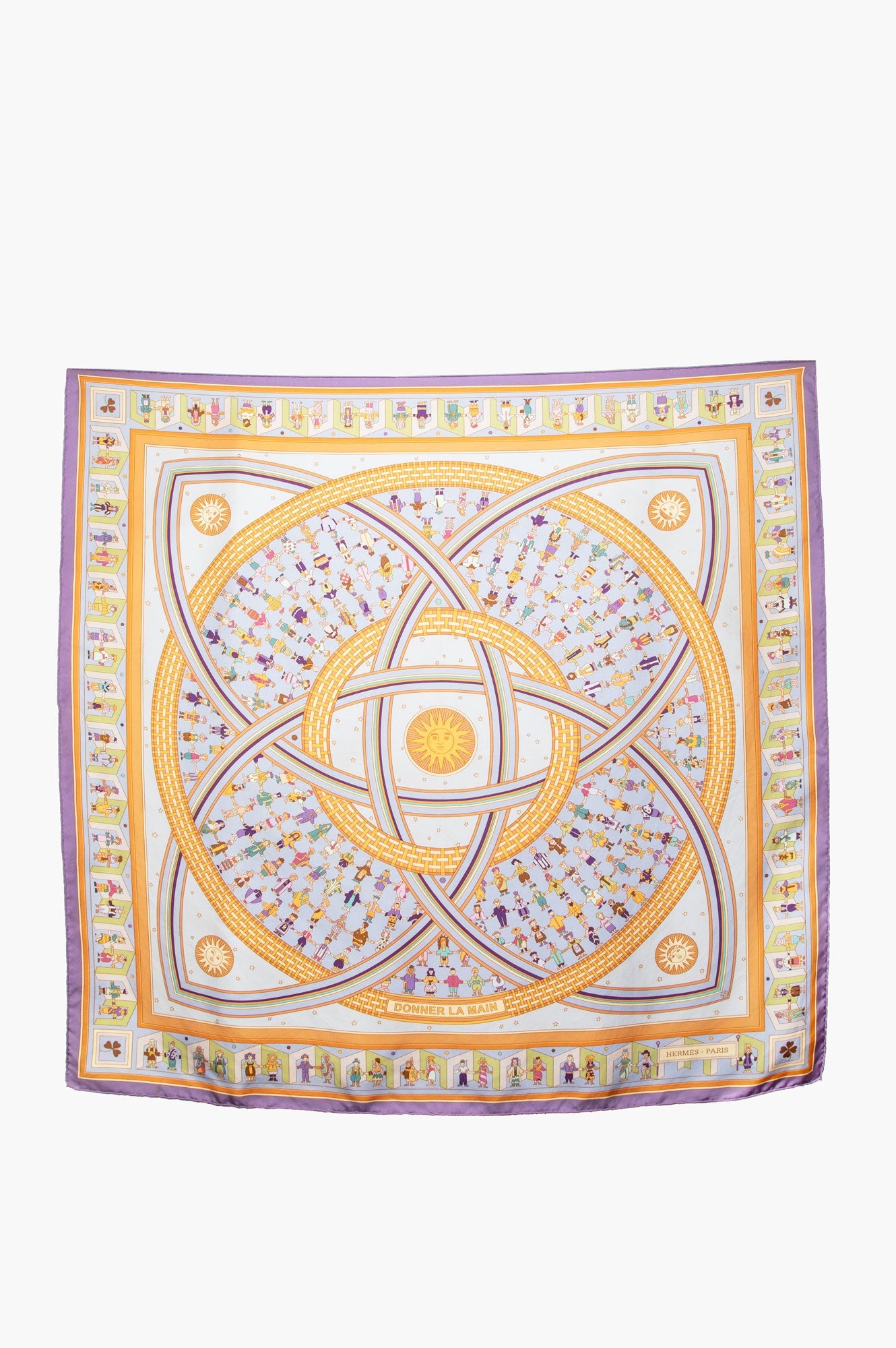 Hermès Donner La Main Silk Scarf 90