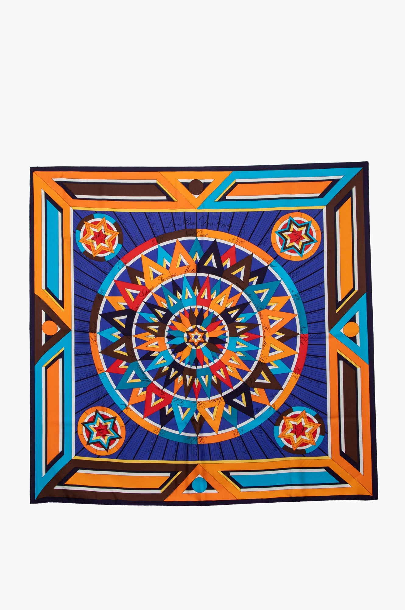 Hermès La Rose des Vents Silk Scarf