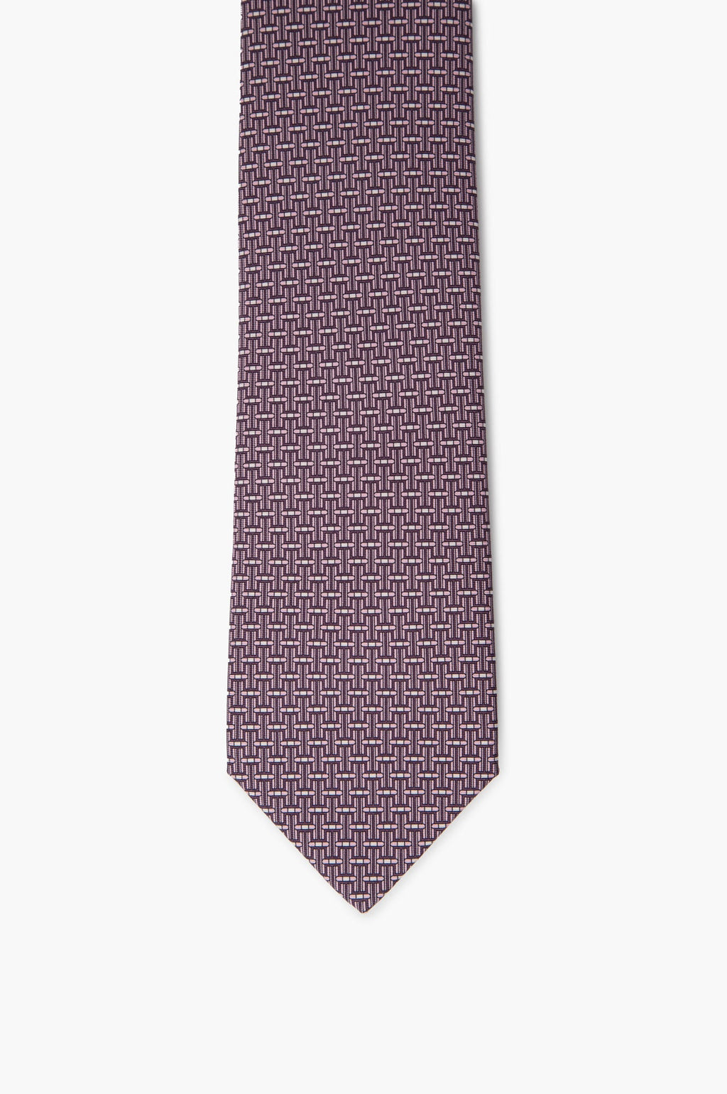 Hermès Pink Heavy Silk Twill H Obstacle 8 cm Cravate Tie