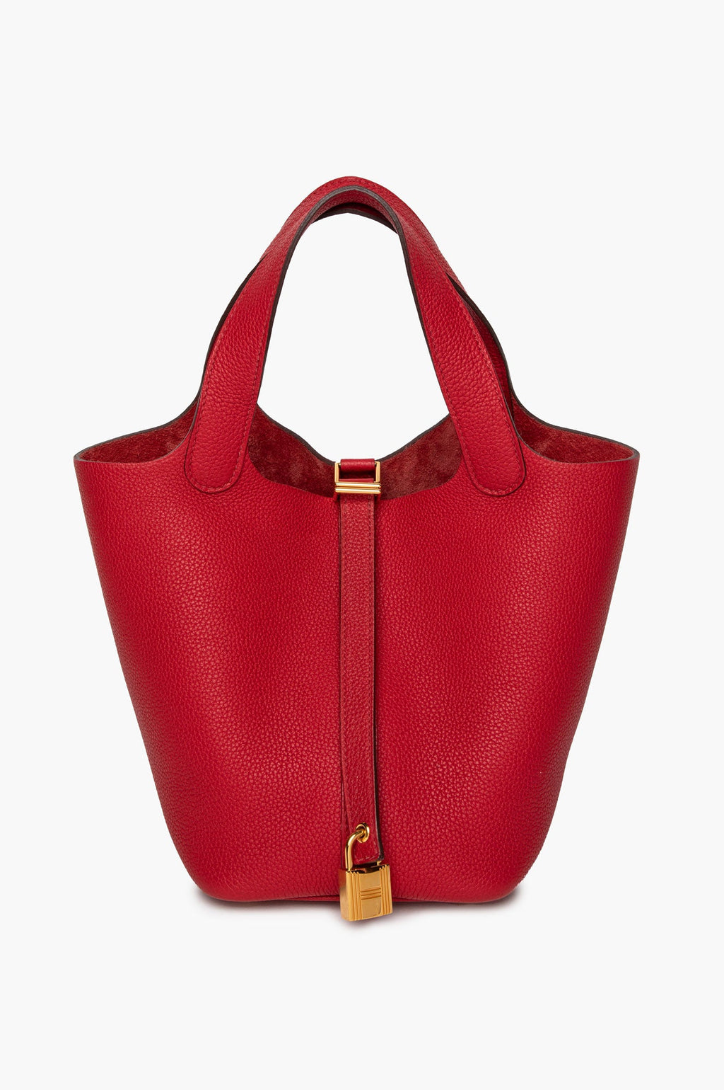 Hermès Rouge Piment Togo Gold Hardware Picotin Lock 18 PM