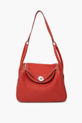 Hermès Sanguine Clemence Leather Lindy 26
