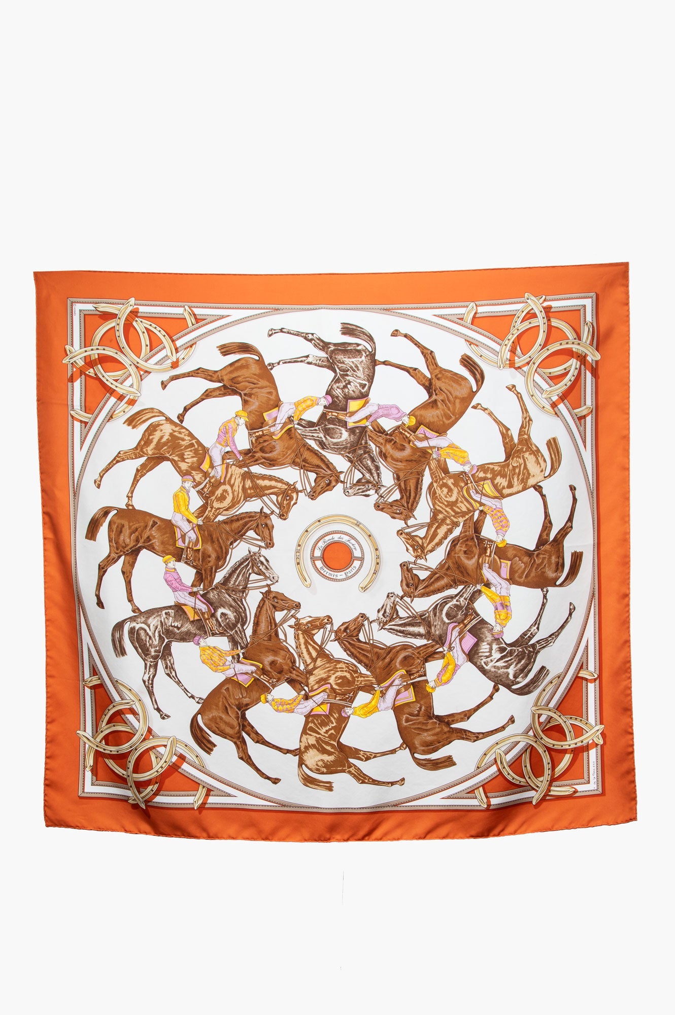 Hermès Silk La Ronde des Jockeys Scarf 90
