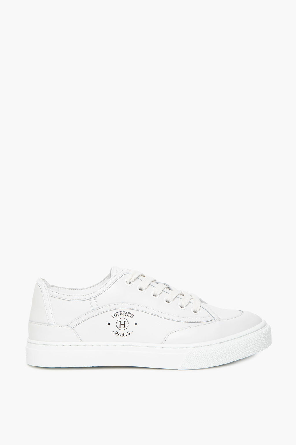 Hermès White Calfskin Get Sneakers Size 37