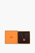 Hermes Gold & Pink Pop H Necklace