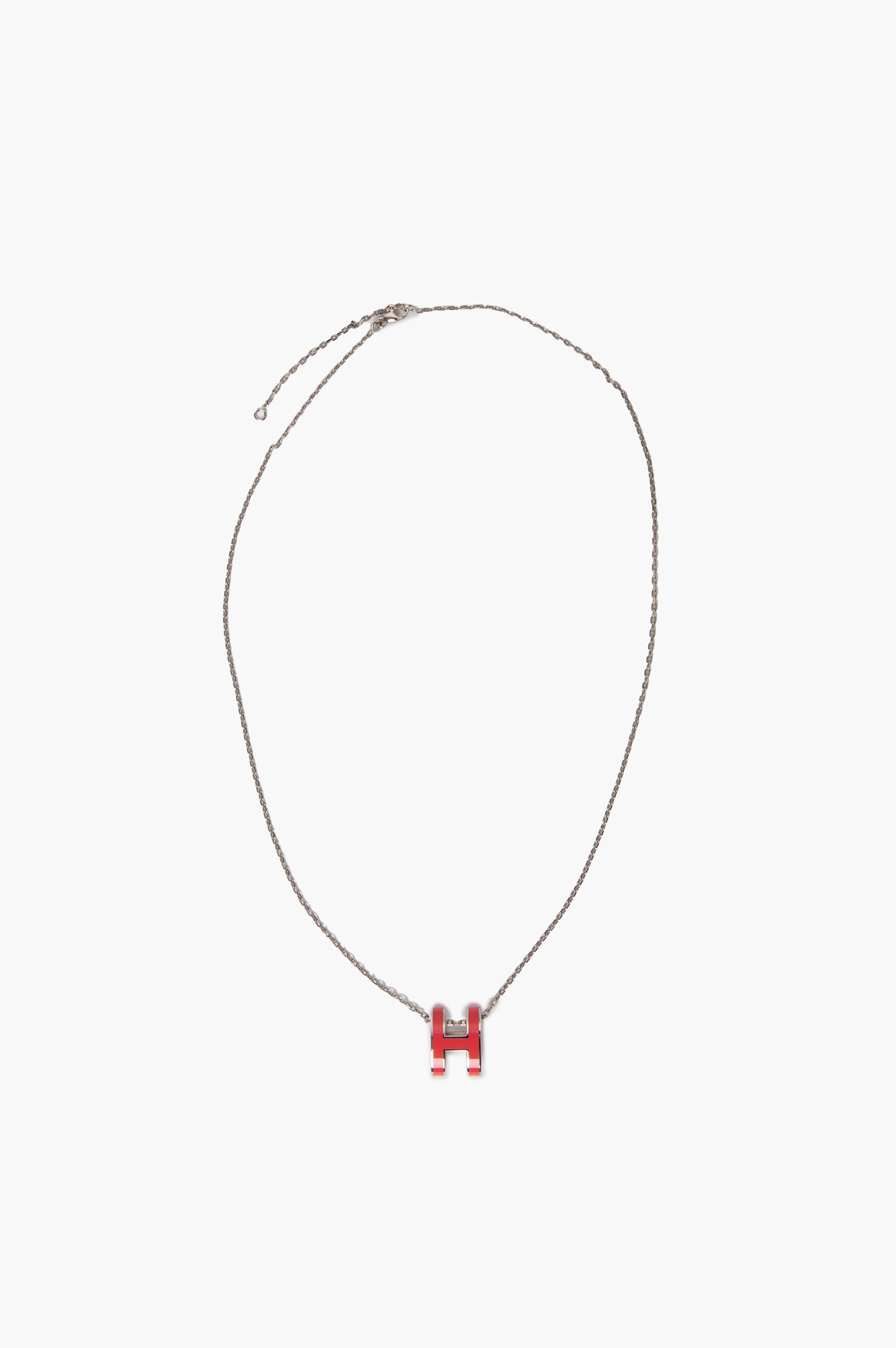 Hermes Gold & Pink Pop H Necklace